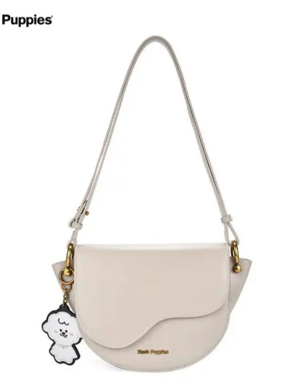 Hush Puppies Limited Edition with Dog Purse Charm  Zipper Crossbody Bag NWT